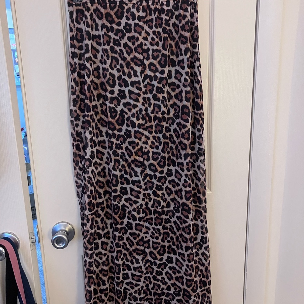 Pretty Little Thing Leopard Print Maxi Skirt - Brown/Black